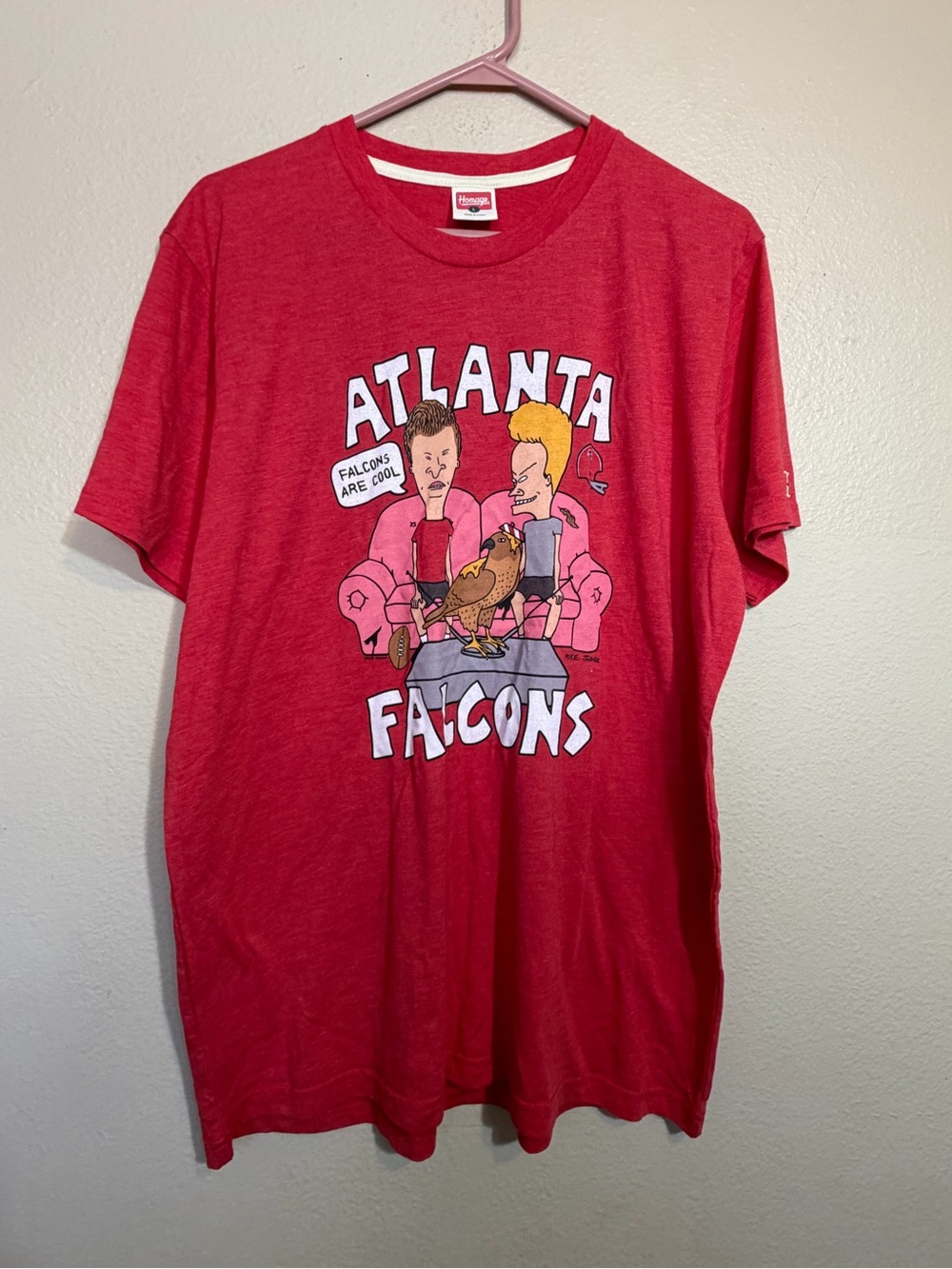 HOMAGE Red Atlanta Falcons Beavis & Butt-Head Graphic Tee